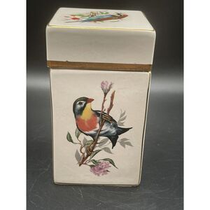 Vtg Rare CARLTON WARE England Trinket Vanity Box‎ BIRDS